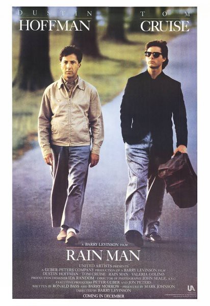 rain man, tom cruise, dustin hoffman, film, cinema, 1980s, actors