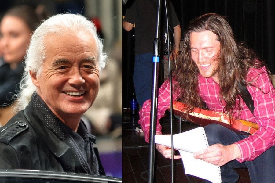 red hot chili peppers, led zeppelin, john frusciante, jimmy page, letter