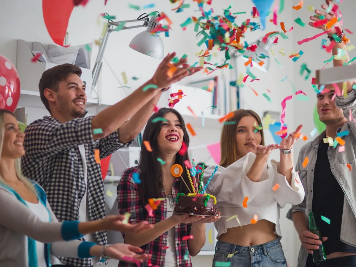 birthdays, work celebrations, company card, cake, gifts, staff party, employee party, natal brithday