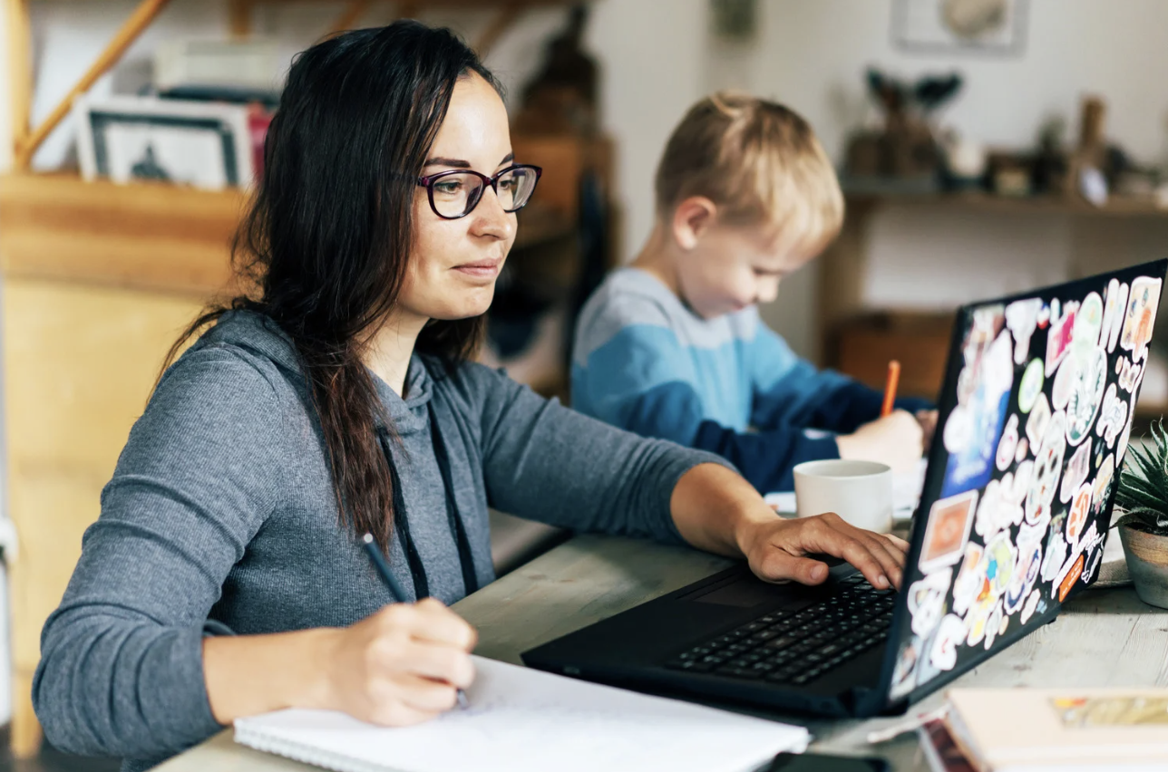 child care, work life balance, working from home, remote work benefits, home schooling
