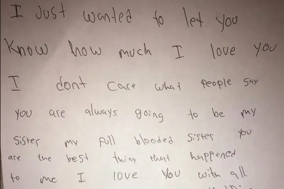 trending post, touching note, wholesome moment, blended families, heartfelt letter