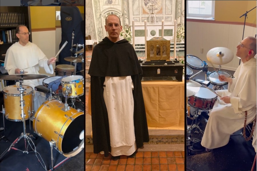 priest, drummer, catholic, musicians, instagram