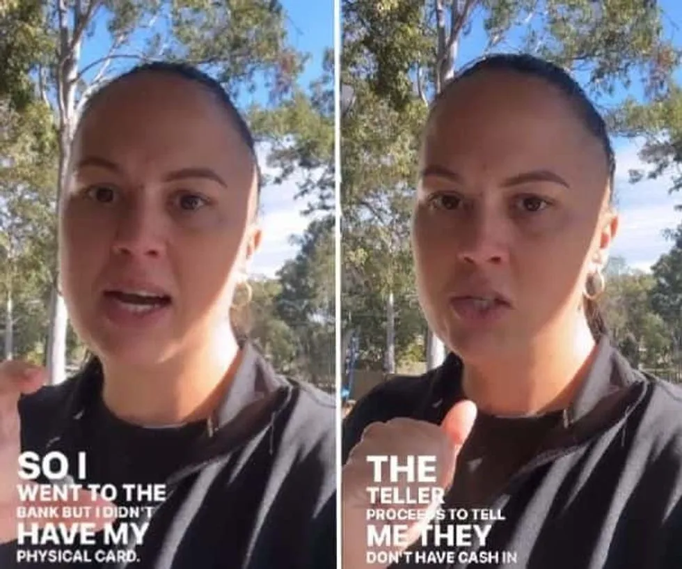 cashless banking, digital banks, bank won't give cash, tiktok banking story, Taryn Compton viral video, atm only policy, banking system Australia, losing access to cash