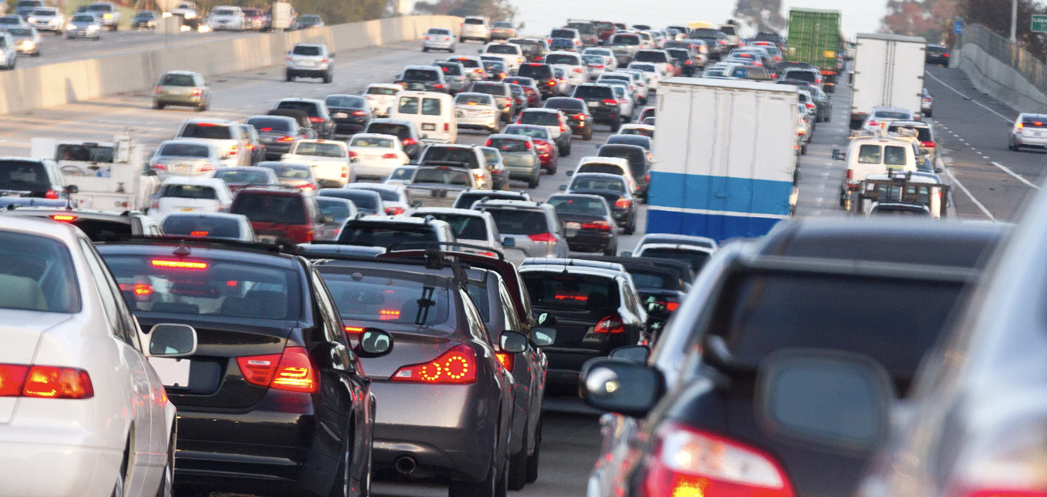 freeway, traffic, cars, traffic jam, autmobiles, lights, 