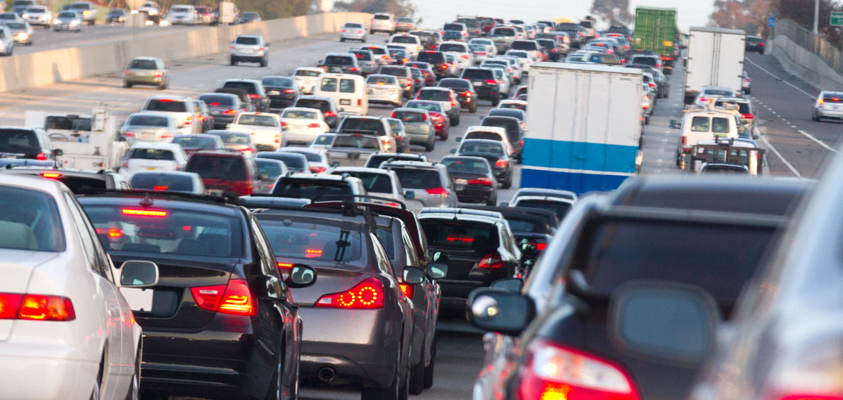 freeway, traffic, cars, traffic jam, autmobiles, lights, 