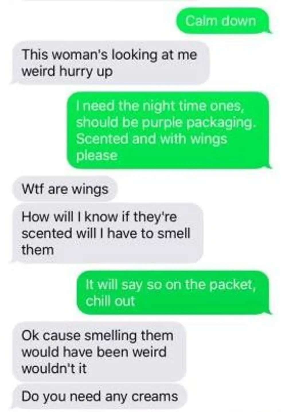 Dad having a minor panic.