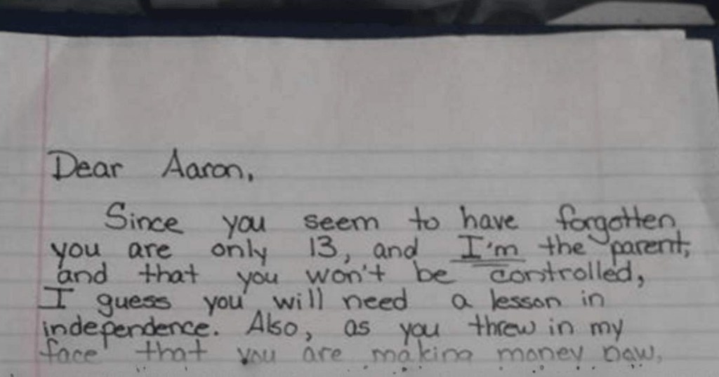 parenting, tough love, teens, adolescence, mother-son, gratitude, screen time rules, family conflict, parenting discipline, chores, teen behavior, social media parenting, house rules, raising kids, emotional growth, parental boundaries, viral parenting story, teen independence, family dynamics, parenting lesson