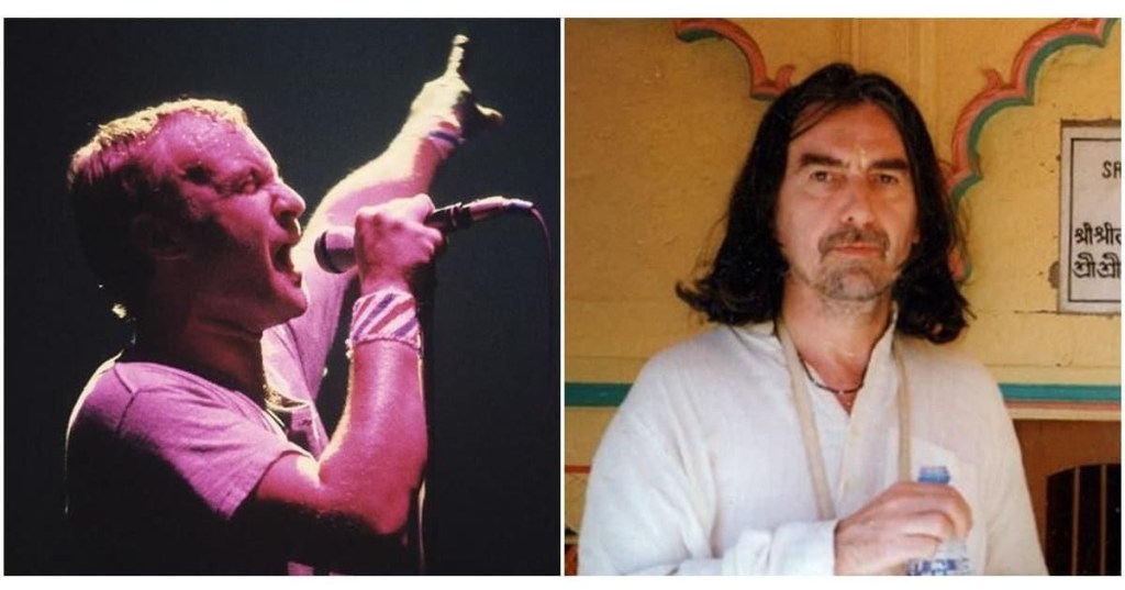 George Harrison, Quiet Beatle, Beatles humor, Beatles press, Monty Python, Life of Brian, All Things Must Pass, The Art of Dying, Ringo Starr, Billy Preston, Eric Clapton, Phil Spector, Phil Collins, Genesis band, Beatles recording, music pranks, rock history, classic rock, Beatles stories, Harrison prank