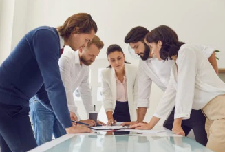 Coworkers in a meeting