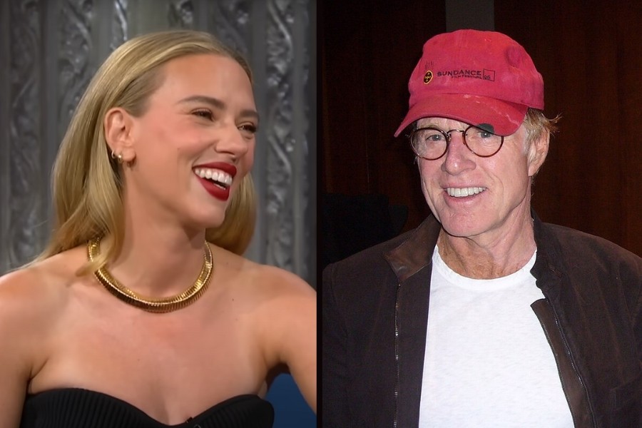 scarlett johansson, robert redford, robert redford directing, robert redford tribute, the late show