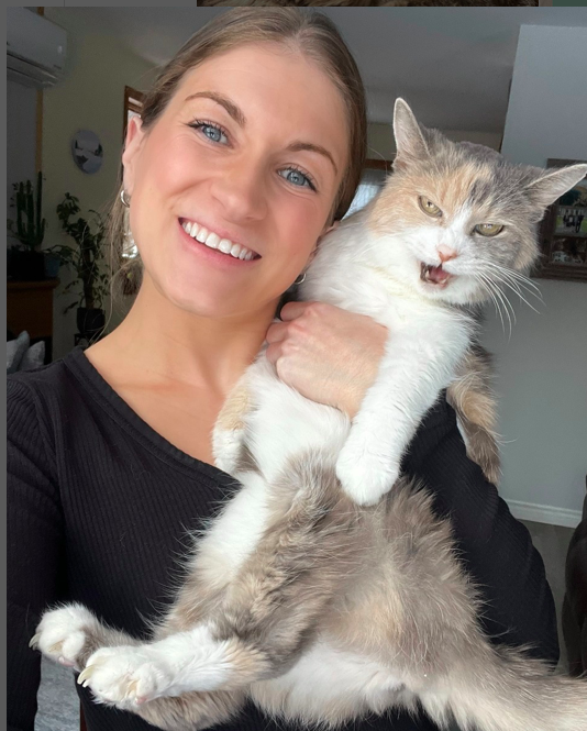 Angela Rafuse, founder of My Grandfather's Cat, Mackenzie the cat that started it all, re-homing pets