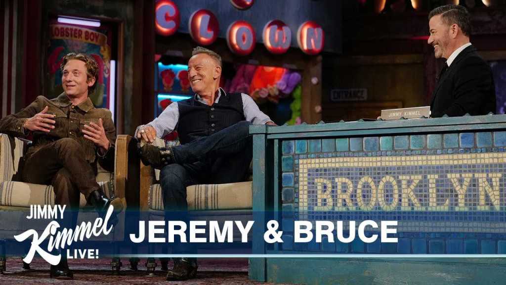 bruce springsteen, bruce springsteen land of hope and dreams, bruce springsteen interview, jimmy kimmel live, songwriters