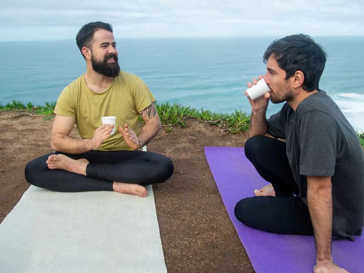 men, friends, mindfulness, mental health, happiness