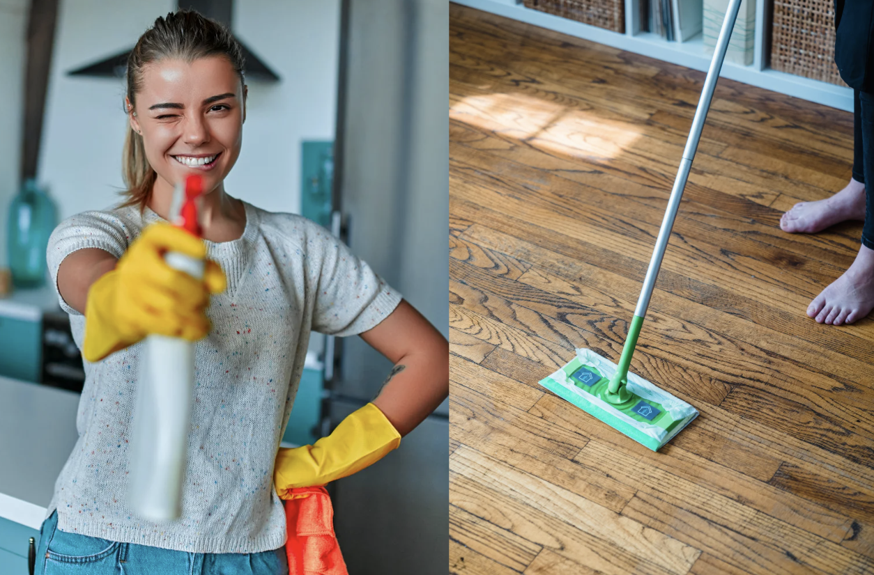 swiffer, cleaning hacks, money saving tips, life hacks, economy