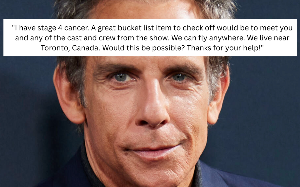 Ben Stiller, Severance, Emily Powell-Heaton, Stage 4 cancer, bucket list, viral story, metastatic breast cancer, Apple TV+, heartwarming, X