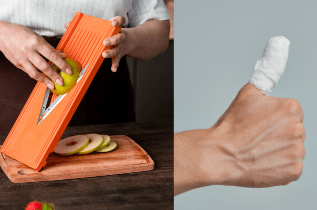 mandoline slicer, injury, nightmare stories, cooking tips, chefs