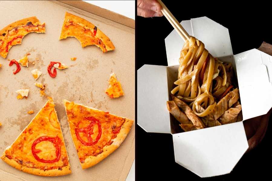 leftovers, food science, food taste, cold pizza, chinese takeout