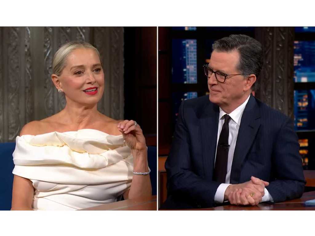 Katherine LaNasa, Stephen Colbert, CBS, The Late Show, Emmy winner, The Pitt, cancer survivor, inspiration