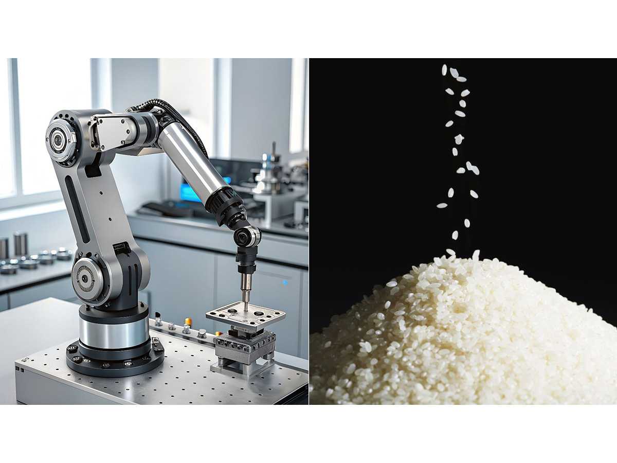 robots, magnets, robotic arm, rice, magnetic strips, tecnology, new science, magnetisim