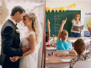 TikTok, teachers, 2nd graders, wedding prompt, funny kids, marriage advice, education