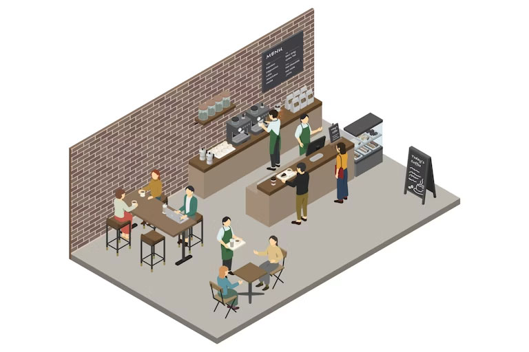 Many coffee shops today seem to be aesthetically divorced from time and place.