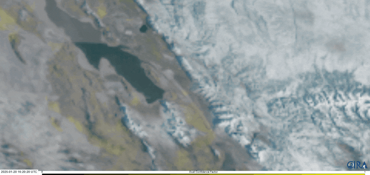 A short video clip shows dust blowing over an area.