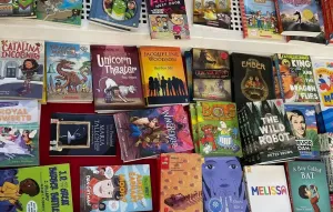 Various books for middle graders.