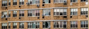 Many U.S. apartments have individual heating and cooling systems that are less efficient than current technology.
